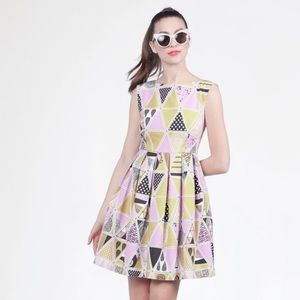Dear Creatures Waikiki Triangle Print Dress